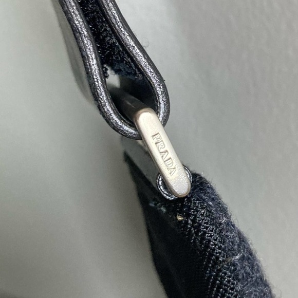 Authentic Prada Crossbody Grey tweed wool and fur NEW Condition! Herringbone - Picture 12 of 16